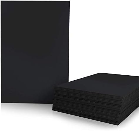 Black Foam Board 12 x 18 x 3/16" (5mm) Inch, 15 Pack Acid-Free Foam Core Poster Board Sheets for Art, Crafts, Presentation, Vision Board, Signboard, and Party Decorations