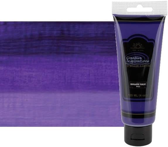 Creative Inspirations Acrylic Paint - Dioxazine Violet - 120 mL Tube - Smooth & Creamy Consistency, Vibrant Pigmentation, Great Coverage for Artists - Clean Up with Soap & Water