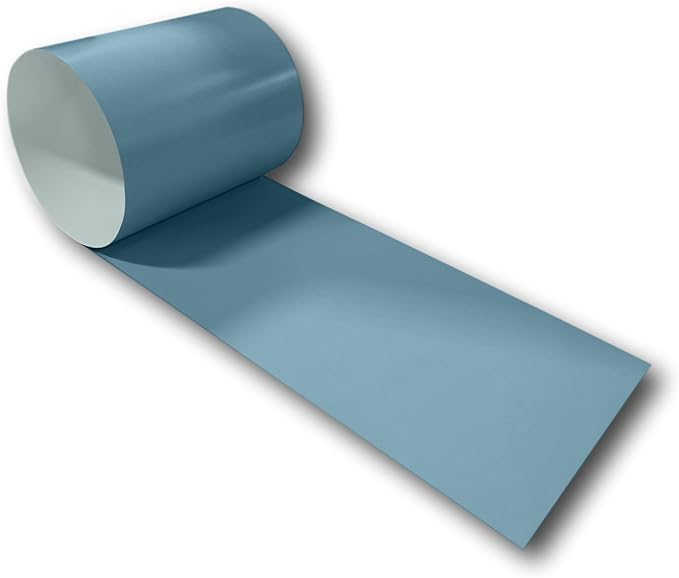 Eagle 1-24 Gauge KYNAR 500 Sheet Metal Flashing Rolls-10 FT Long-Heavy Duty-Commercial Grade-Roofing Flashing, Fascia Cover, Coping Cap-Multiple Sizes (18" x 10 FT, Slate Blue)