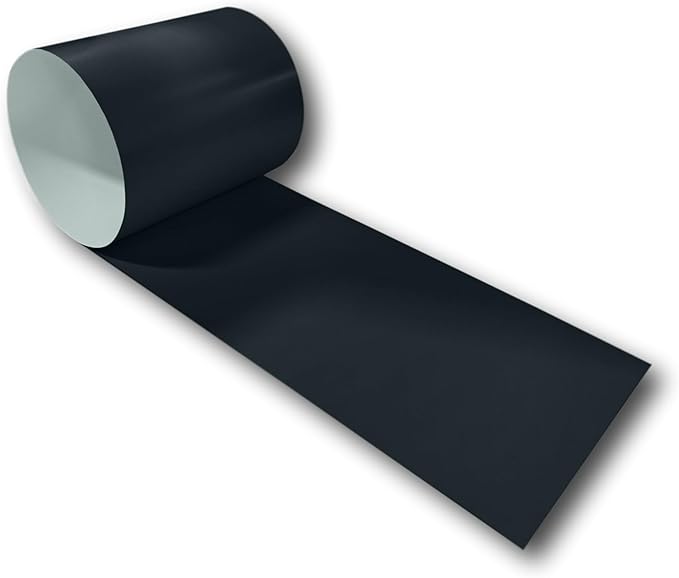Eagle 1: 24 Gauge KYNAR 500 Sheet Metal Flashing Rolls-10 FT Long-Heavy Duty Pre-Finished Rolls-Commercial Grade-Roofing Flashing, Fascia Cover, Coping Cap-Multiple Sizes (24" x 10 FT, Matte Black)