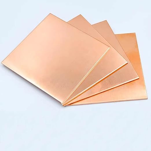 2 Pcs Copper Sheet, 10" x 8", 18 Gauge(1mm) Thickness, Double Sided Film Attached 99.9% Pure Copper Sheets Metal Plates for Crafting. Modelers, Jewelry, Repairs, Electrical