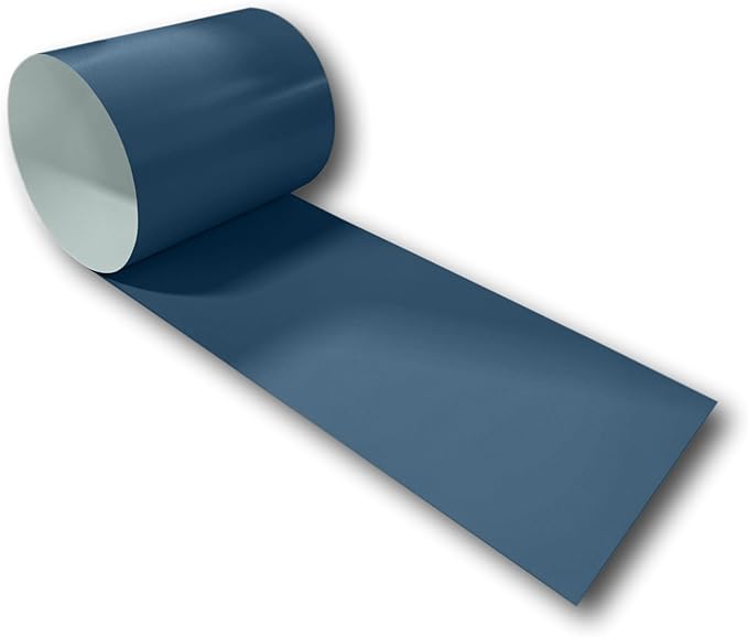 Eagle 1-24 Gauge KYNAR 500 Sheet Metal Flashing Rolls-10 FT Long-Heavy Duty-Commercial Grade-Roofing Flashing, Fascia Cover, Coping Cap-Multiple Sizes (12" x 10 FT, Royal Blue)