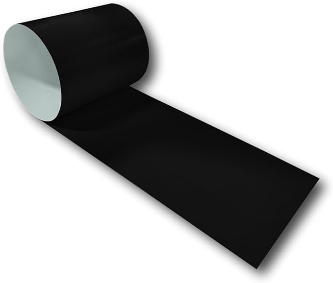 Eagle 1: 24 Gauge KYNAR 500 Sheet Metal Flashing Rolls-10 FT Long-Heavy Duty Pre-Finished Rolls-Commercial Grade-Roofing Flashing, Fascia Cover, Coping Cap-Multiple Sizes (12" x 10 FT, Deep Black)