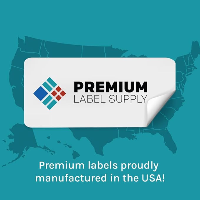 Premium Label Supply Brown Kraft Sticker Square Labels – 3" x 3" – Laser/Inkjet Compatible – (6 per Sheet), 100 Sheets – 600 Total Adhesive Labels