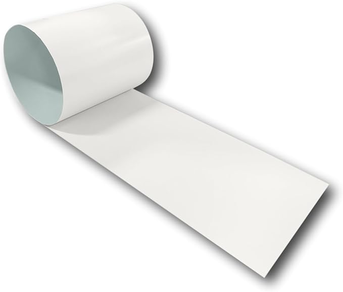 Eagle 1: 24 Gauge KYNAR 500 Sheet Metal Flashing Rolls-10 FT Long-Heavy Duty Pre-Finished Rolls-Commercial Grade-Roofing Flashing, Fascia Cover, Coping Cap-Multiple Sizes (12" x 10 FT, Bone White)