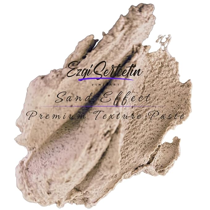Premium Sand Effect Texture Paste | 6oz by Volume | Unique Metallic Colors | Excellent Sand Texture Effect | by Ezgi Sertcetin (Metallic Nude Intimé)