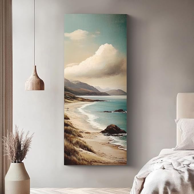 PHOENIX 10x30 Inch 3 Pack Gallery Canvas - 1.5 in Thick Large Skinny Canvases for Painting - Deep Edge 100% Cotton 11 Oz. Gesso Primed White Blank Professional Canvas Oil & Acrylic Paints