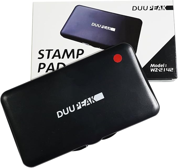 Large Ink Pad for Stamps, 6.14"×3.38" Stamp Pad, Ink Pad for Office, Notarization, and Rubber Stamps (Red