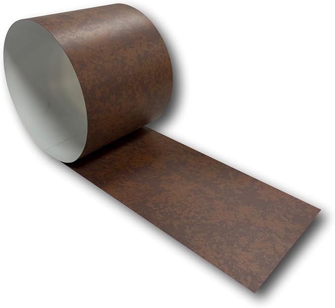 Eagle 1-24 Gauge KYNAR 500 Sheet Metal Flashing Rolls-10 FT Long-Heavy Duty-Commercial Grade-Roofing Flashing, Fascia Cover, Coping Cap-Multiple Sizes (18" x 10 FT, Western Rust)