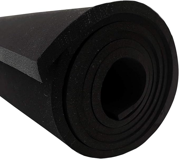 Dualplex Neoprene Sponge Foam Rubber Sheet Roll, 15 X 60 Inch X 1/4" Thick, Perfect Cosplay Padding, DIY Project Sheet - Easy Cut Non-Adhesive Multi-Function Soundproof Rubber Foam