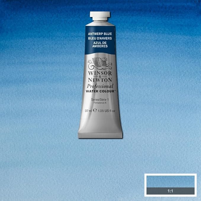 Winsor & Newton Professional Water Colour Paint, 1.25-oz Tube, Antwerp Blue