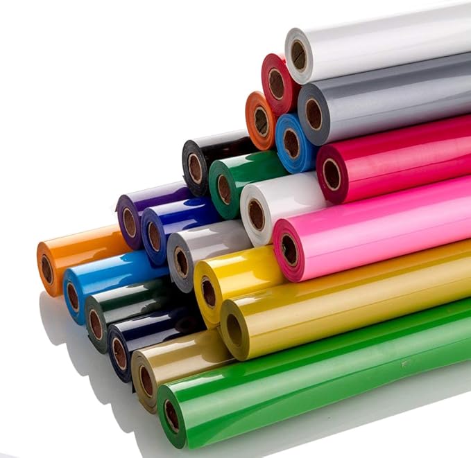 Guangyintong Heat Transfer Vinyl Pink HTV Rolls, 12" x 10ft Iron on Vinyl for T-Shirts, Matte Surface HTV for All Cutter Machine, Easy to Cut & Weed for Heat Vinyl DIY Design