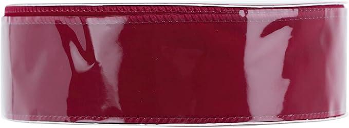 MEEDEE 1.5 Inch Velvet Wired Ribbon - 25 Yards Dark Red, Perfect for Christmas Tree, Wreaths & Bows