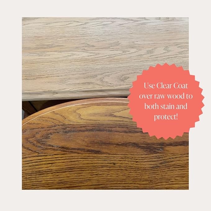 Clear Coat Pint (16oz) - Eco-Friendly Clear Satin Sheen Top Coat for Chalk Style Wood Furniture Paint, Non-Yellowing Waterproof Finish, Easy Application