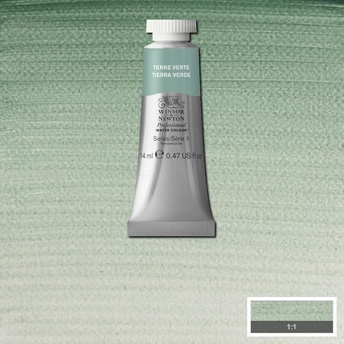 Winsor & Newton Professional Watercolor, 14ml (0.47-oz) Tube, Terre Verte