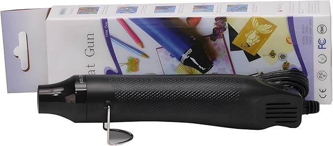 Mini Heat Gun, 300W Dual Temperature Hot Air Gun (110V) with 6.6ft Long Cable & Reflector Nozzle - Ideal for Epoxy Resin Crafts, Shrink Wrapping, Embossing & Vinyl Wrap (MF300 Constant Temperature)