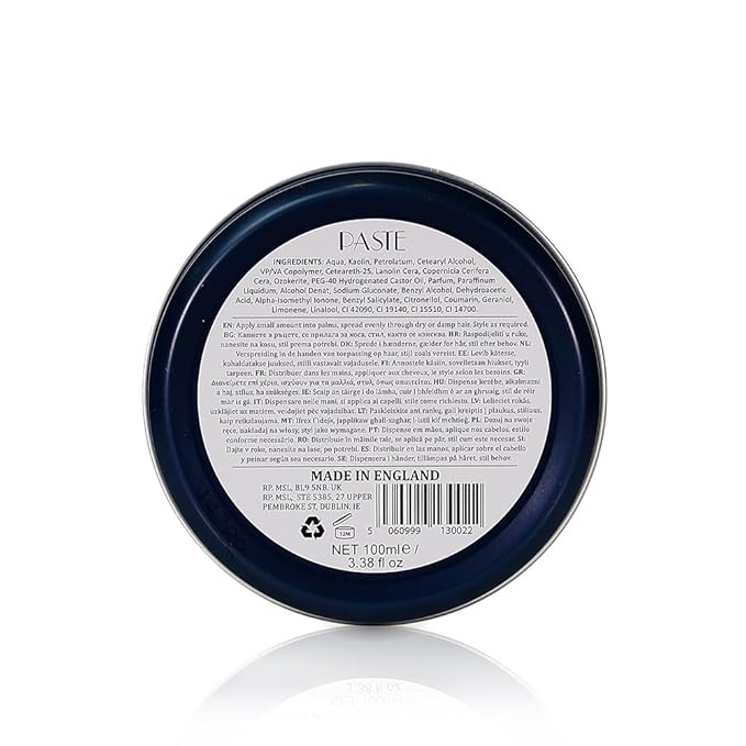 Dapper Dan Signature Style Paste, High Hold Low Shine Hair Paste for Men, For Short to Medium Length Hair, Reworkable Paste, Signature Cologne Fragrance, 3.38 fl oz