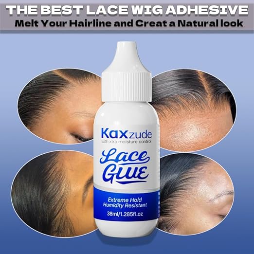 Extremely Strong Adhesive lace False Hair Gel - Waterproof and Sweat-Proof, Invisible Safety Adhesive, Thin Layer Brings Seamless Comfort, Suitable for Long-Term Wearing, 1.3 Ounce