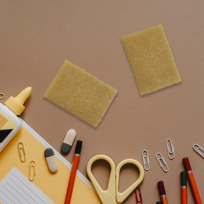 6PCS Rubber Cement Eraser - Glue Runner & Residue Pick-Up Eraser for Removing Adhesive & Residues from Paper, Plastic & More