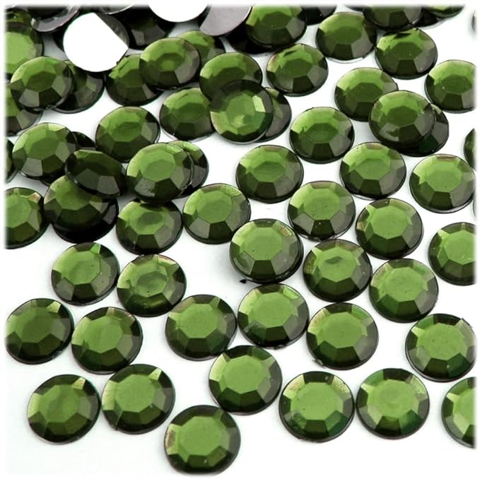 The Crafts Outlet 144pc Rhinestones Round 10mm - Flatback Aqua Blue AQA