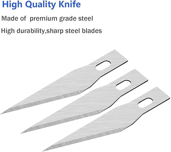 DIYSELF 1PCS Hobby Knife with Safety Cap and Ruler and 20PCS Craft Knife Blades for Crafting