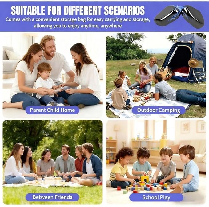 Magnetic Chess Game,24 Stones,String & Portable Storage Bag,Strategy Board Game for Family Game Night, Indoor Outdoor Use for Kids Adults V