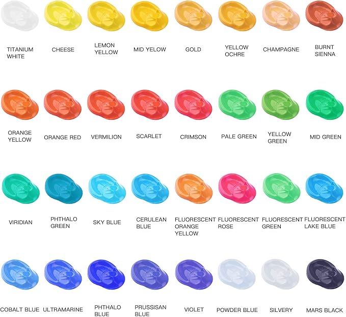 GOTIDEAL Iridescent Acrylic Paint Chameleon White Tubes(120ml, 4.1 oz) Non Toxic Non Fading,Rich Pigments for Painters, Adults & Kids, Ideal for Canvas Wood Clay Fabric Ceramic Craft Supplies