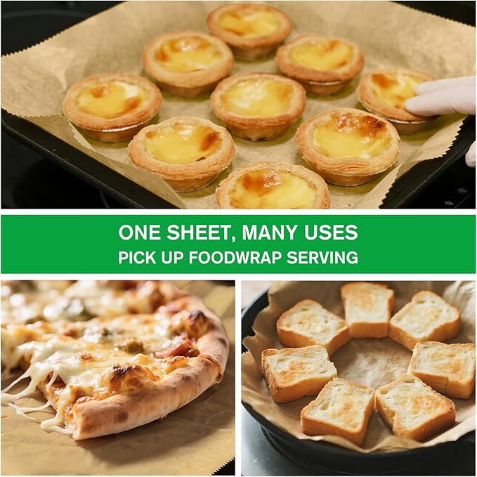 Precut POP UP Deli Paper Sheet Pack of 200, Interfolded Heavy Paper for Food Wrap and Serving (12" x 10-1/2", Kraft)