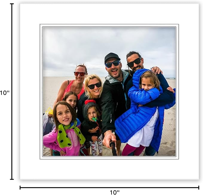 16x16 Mat for 12x12 Photo - Precut White on White Double Mat Picture Matboard for Frames Measuring 16 x 16 Inches - Bevel Cut Matte to Display Art Measuring 12 x 12 Inches - Acid Free ONE MAT