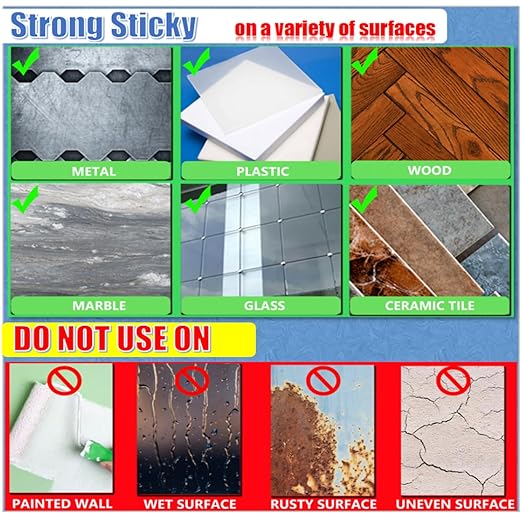 540 Pcs Sticky Tack Poster Stickers, Double Sided Sticky Round Clear Stickers, No Trace Poster Adhesive Putty Removable Waterproof Adhesive Dots for Festival Decoration Sticky Dot (0.31" X 0.51")