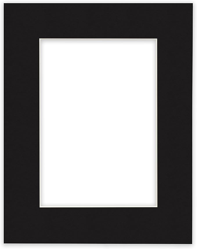 Craig Frames B221 Pre-cut Mat Board for 12x15 Print, 16x20, Smooth Black