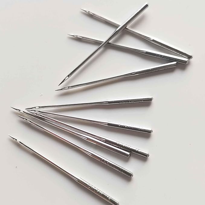 HONEYSEW 10PCS SLX75 SY2054 Organ Serger Overlock Sewing Machine Needle for Singer 14U Sharp (SY2054 12+14)