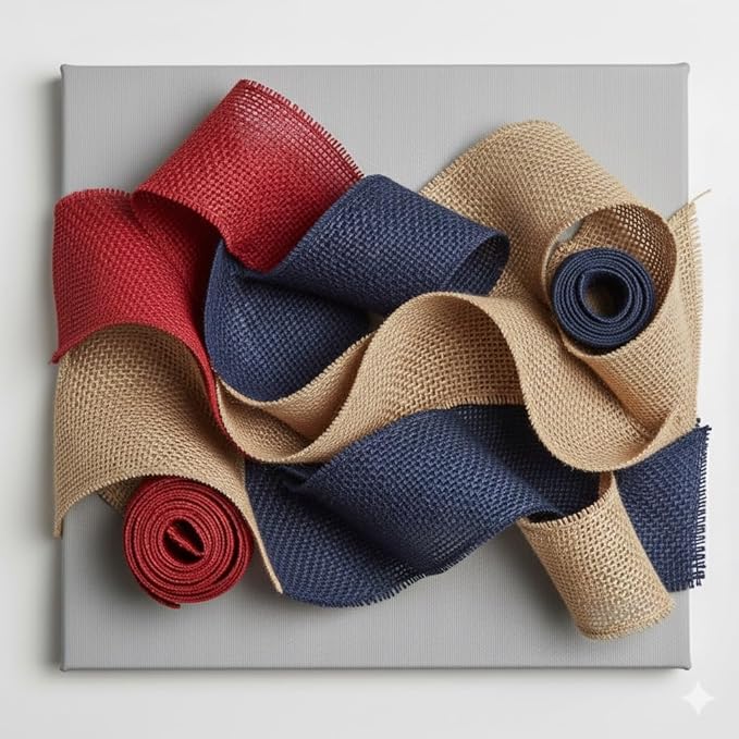 Burlap Ribbon 4" x 15 Yards Natural Jute 4 Inch 5yards 3 Rolls, (Natural, 4Inch X 15yards)