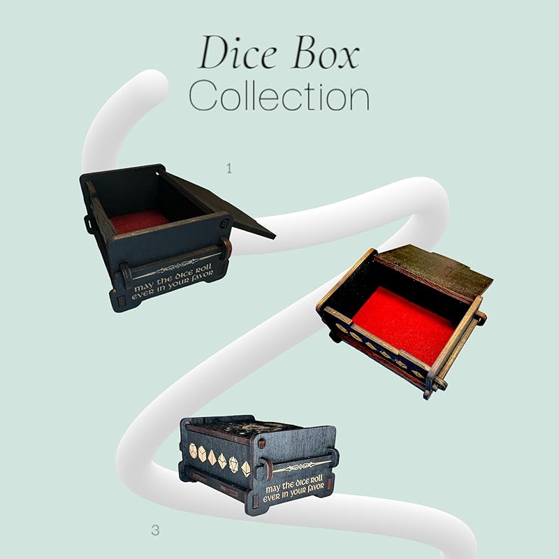 Dice Box - BLACK - 6x4x3 Also holds jewelry and great for desks and desk top items (Barbarian)