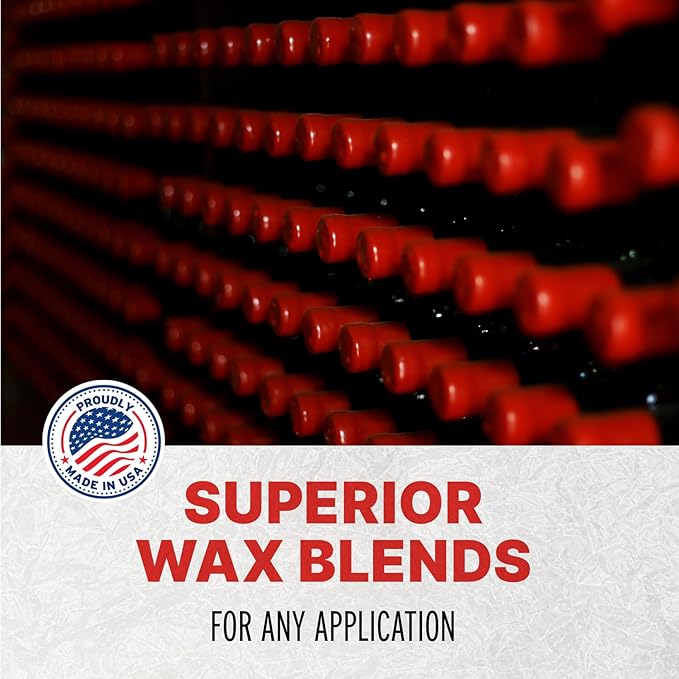 Blended Waxes, Inc. Bottle Sealing Wax Beads, Premium Pastille Wax Seal Beads For Wine, Beer, and Liquor Bottle Closure, Seals Between 25-30 Bottles, 1 lb, Red Metallic