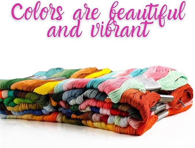 Athenaβs Elements Embroidery Floss | Rainbow Thread for Embroidery, Cross Stitch Thread, Crafting Arts Embroidery Strings Bulk with Needles Plus White and Black FlossοΌ447 ColorsοΌ
