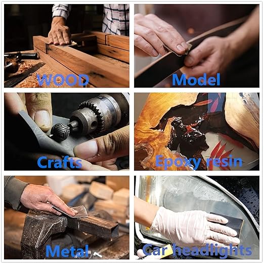 32 PCS Sandpaper 60/120/150/280/320/400/600/800 Grit Wet Dry Sandpaper Assortment 9x3.6 Inch Hand Sanding Sheets for Automotive Sanding,Furniture Finishing,Wood Turing Finishing.