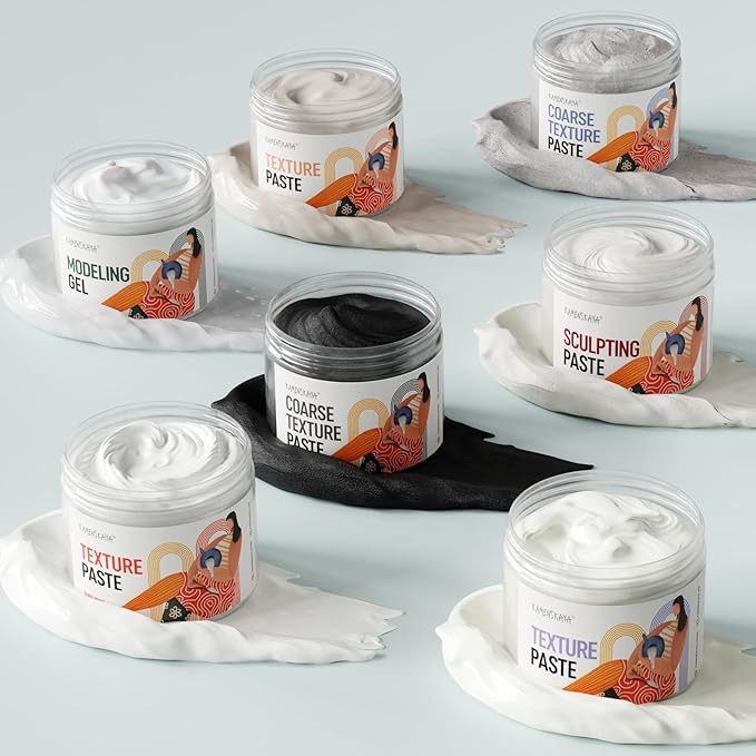 KAMENSKAYA Coarse Texture Paste - Modeling Paste Acrylic Medium, for Acrylic Paint - 16.9 fl oz (500 ml)