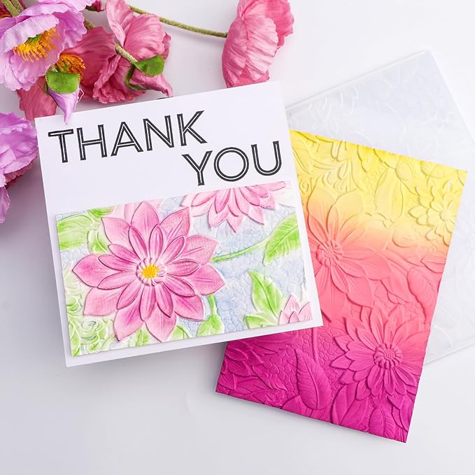 BAOFALI 3D Embossing Folders Lotus for DIY Scrapbooking Photo Album Card Paper Craft Decoration for Card Making,Embossing Template Paper Card Embossing Stencil 6.3" L x 4.5" W