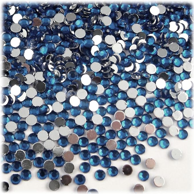 The Crafts Outlet 1,440pc Rhinestones Round 3mm (10ss) Flatback Beer Brown
