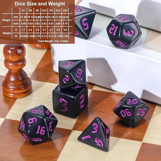 Yilloog Compatible with Dice Sets Bulk Polyhedral Dice with Drawstring Bag Multi Role Playing Table Game D4 D6 D8 D10 D% D12 D20 (418 Pcs,Assorted Style)