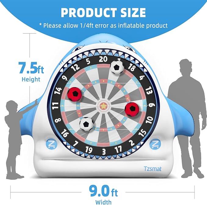Inflatable Game Outdoor Giant Dartboard for Soccer Large Carnival Games Giant Outdoor Game-Fun Sports Games for Kids Adults, Backyard, Garden, Party, Summer Outdoor Play
