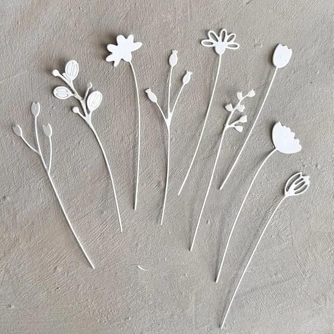 Lapoo Metal Cutting Die for Scrapbooking, 3D Backgrounds Frame New Cutting Dies DIY Album Card Making Decor Paper Craft Metal Die Cuts Party Wedding Decorations (Herbal B 4.3 x 3.2 in)