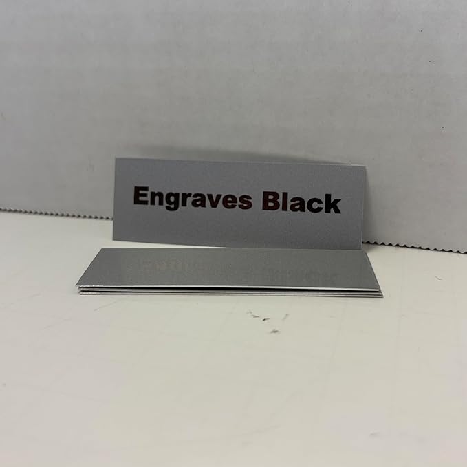 Blank Metal Plates for Laser Engraving - 4 Pack | Aluminum Sheets 0.020" Thick | CO2, Diode, Fiber Laser Compatible | Multiple Sizes & Colors (Silver (engraves black), 3x11.25 inch)