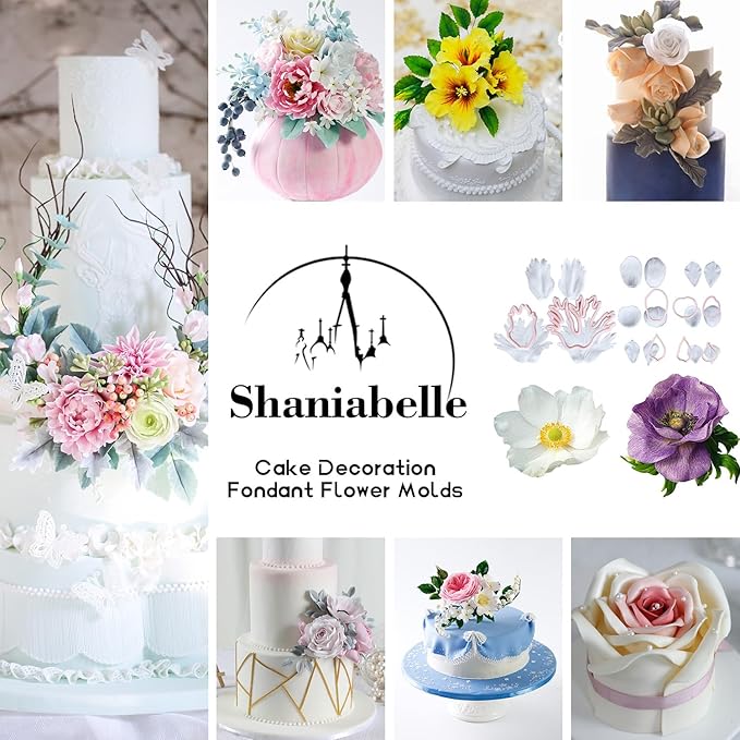 Daisy Flower Molds Anemone floral Cake Fondant Mold Silicone Anemone Flower Mould Sugar Cake Decorating Tool