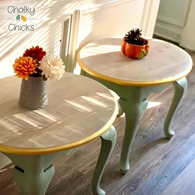 Chalky Chicks All-in-One Chalk Paint for Furniture or Cabinet -32FlOz-Matte Finish Mountain Green (Sage Green) for Metal, Wood Furniture Paint - No Sanding All-in-One for Home Decor & Crafts, USA Made