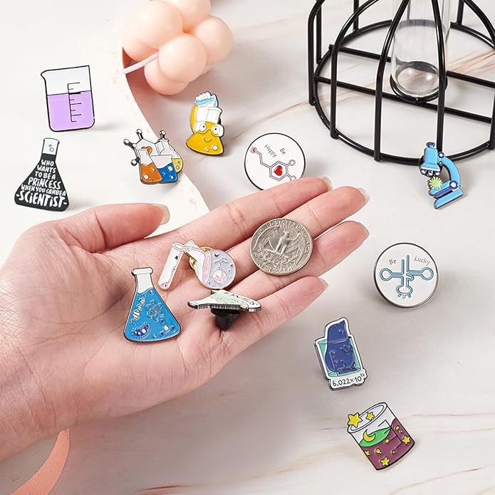 Mixed Enamel Pins for Backpacks, Beadthoven Cute Enamel Brooch Pins Set, Funny Backpack Pins, Aesthetic Lapel Badge Pins Bulk for DIY Clothes Accessories Holiday Gifts