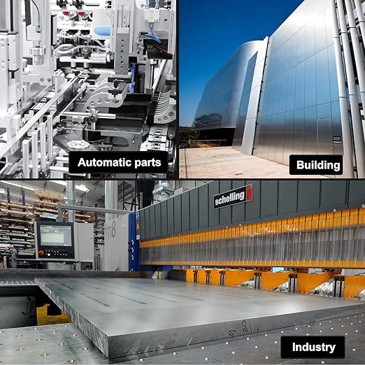 6061 T651 Aluminum Sheet Metal 15 x 15 x 1/4 Inch Flat Plain Aluminum Plate Covered with Protective Film, Heat Treatable Rectangle 6MM Aluminum Metal Plate for Industrial, Crafting