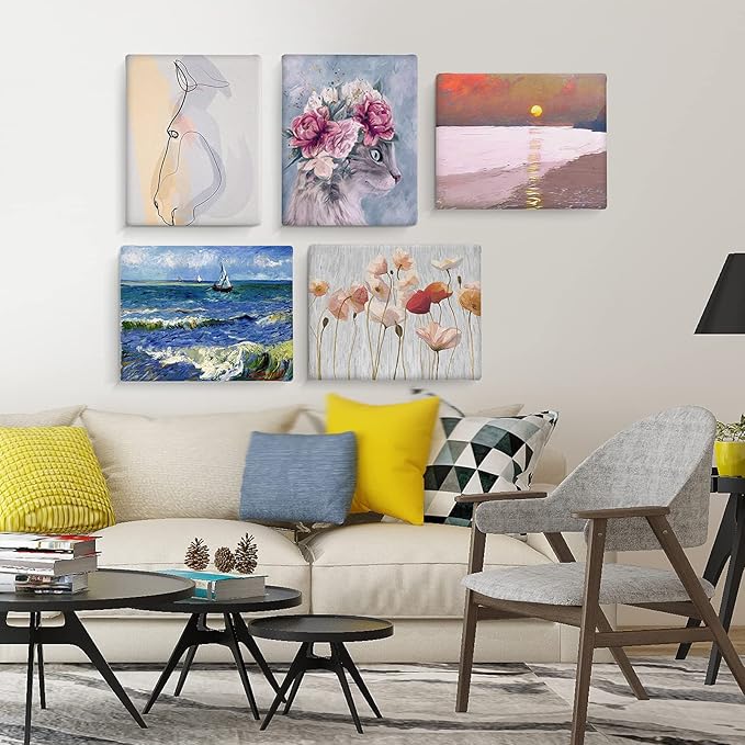 20 Pack Canvases for Painting with 8x10, Painting Canvas for Oil & Acrylic Paint.