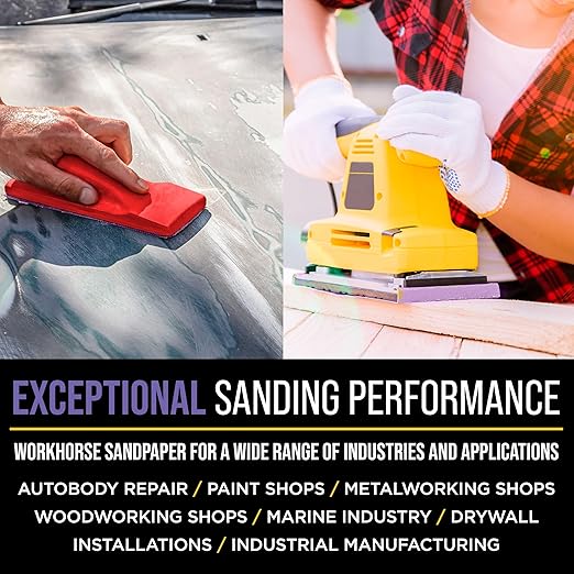 Dura-Gold Premium 2000 Grit PSA Purple Film Ceramic Longboard Sandpaper, 2-3/4" Wide Continuous 20 Yard Roll - Self Adhesive Stickyback for Auto & Wood Air File Long Board Sanders, Hand Sanding Blocks